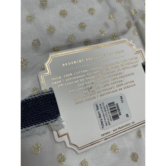 NEW Pottery Barn Teen Extra Long Twin Tulle Tutu bedskirt Emily & Meritt - Picture 6 of 7